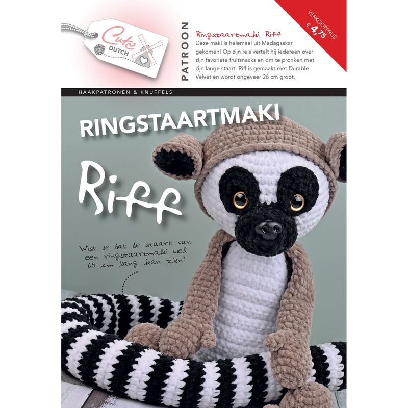CuteDutch Haakpakketten Garenpakket: Ringstaartmaki Riff