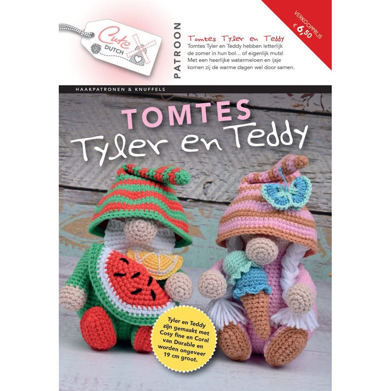 CuteDutch Uitgeverij Patroonboeken CuteDutch - Patroonboekje Tomtes Tyler en Teddy