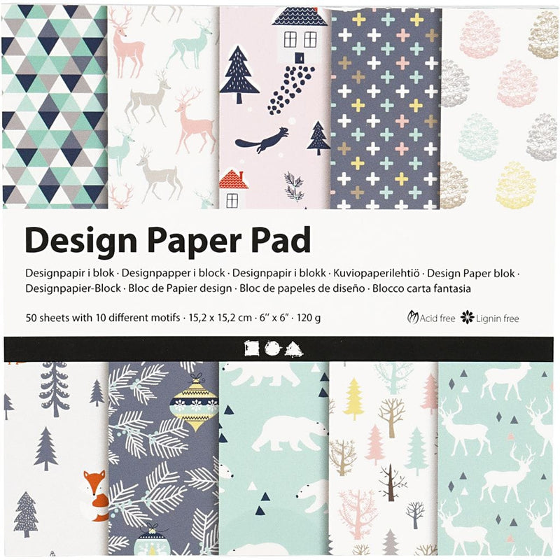 Creativ Company Papier CC Design Paper Pad Soft Arctic Winter Forest