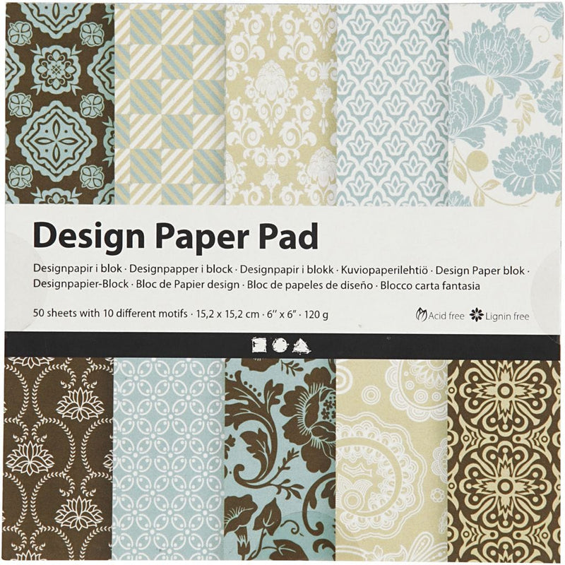 Creativ Company Papier CC Design Paper Pad Soft Vintage Blue