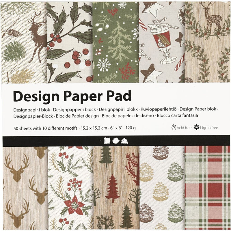 Creativ Company Papier CC Design Paper Pad Soft Winter Woodland