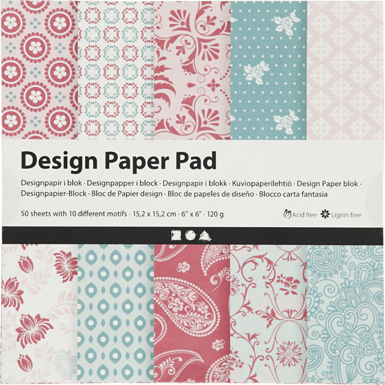 Creativ Company Papier CC Design Paper Pad Vintage Rose Garden
