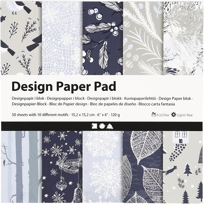 Creativ Company Papier CC Design Paper Pad Winter Night Forest