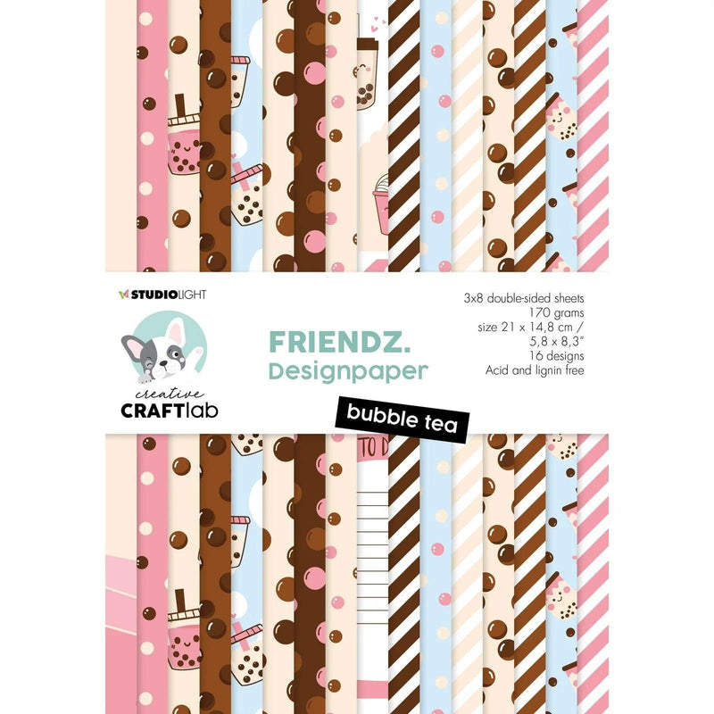 Creative Craftlab Papier Creative Craftlab - Friendz Paper Pad Bubble Tea