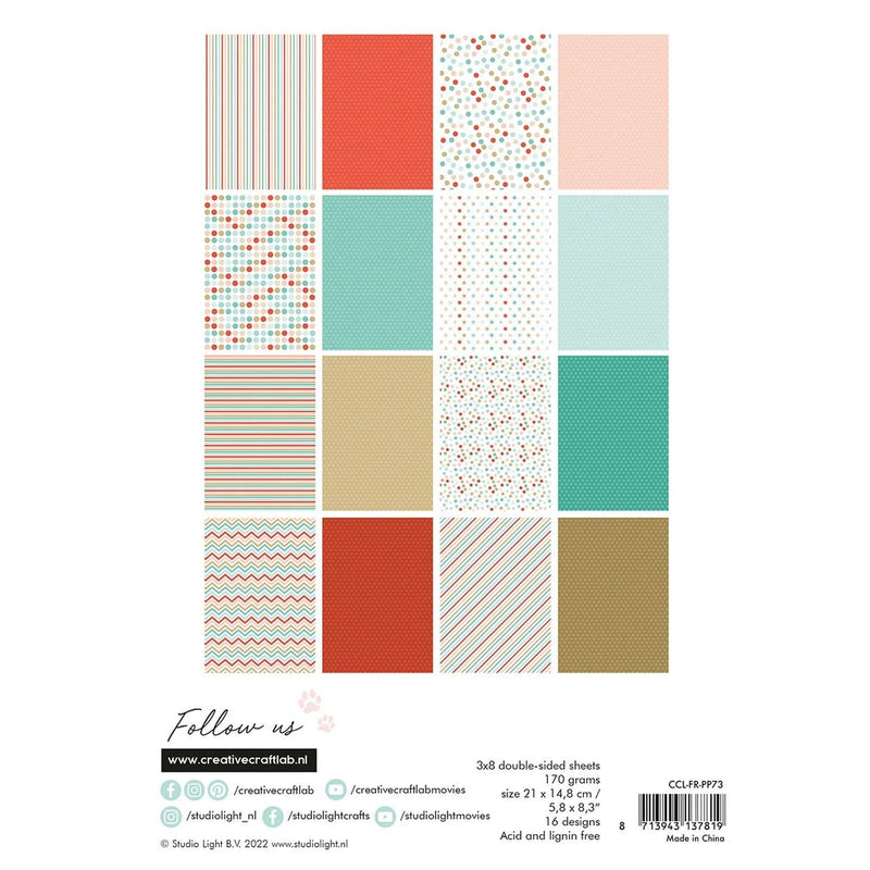 Creative Craftlab Papier Creative Craftlab - Friendz Paper Pad Santa Stop Here