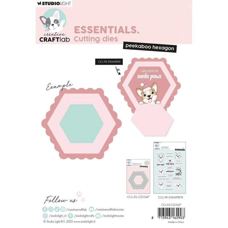 Creative Craftlab Snijmallen Creative Craftlab - Snijmal Die Peekaboo hexagon