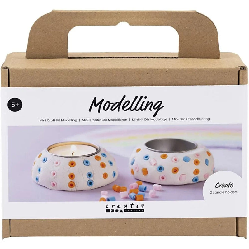Creotime Creative Kit DIY-pakket: Kaarsenhouders Boetseren