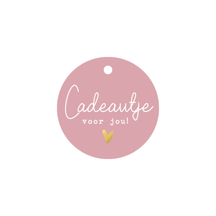 CuteDutch Cadeauverpakkingen Rond cadeaulabel - Cadeautje voor jou