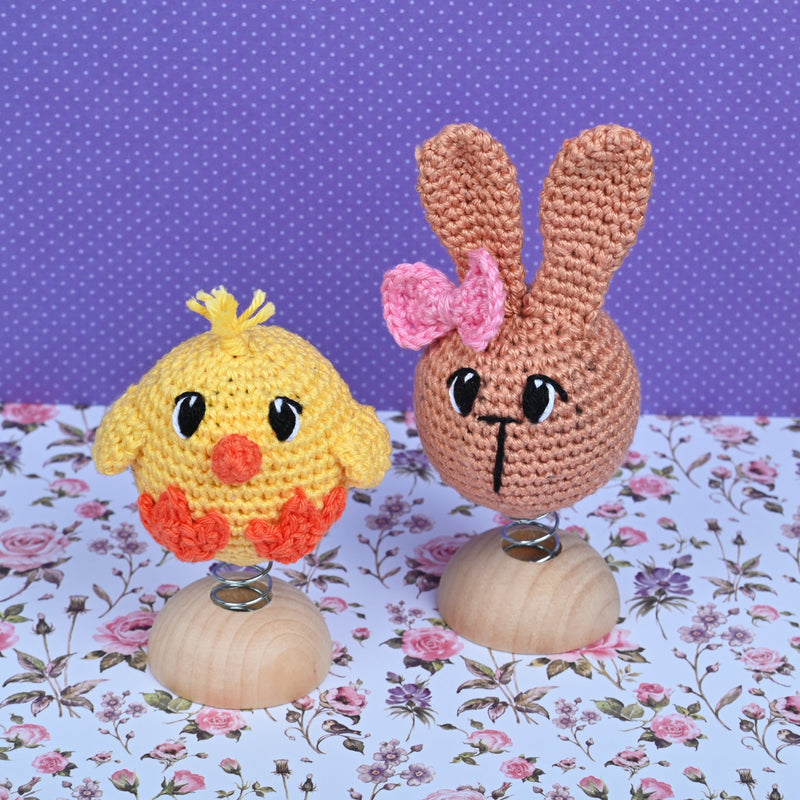 CuteDutch Downloadpatroon Haakpatroon Paaswiebels Haas en Kuiken (download)