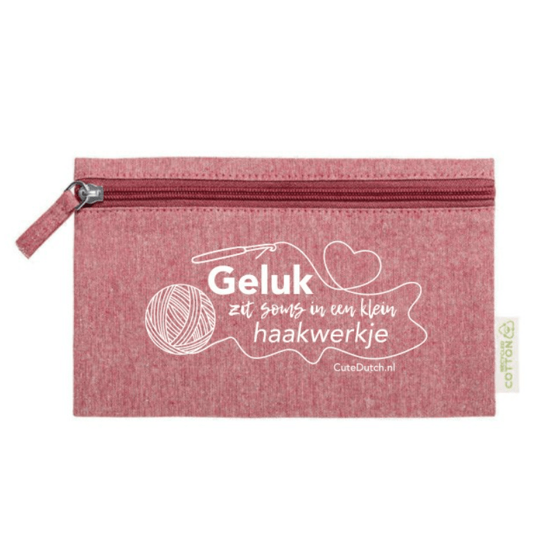 CuteDutch Etuis CuteDutch Etui - Geluk zit in een klein haakwerkje