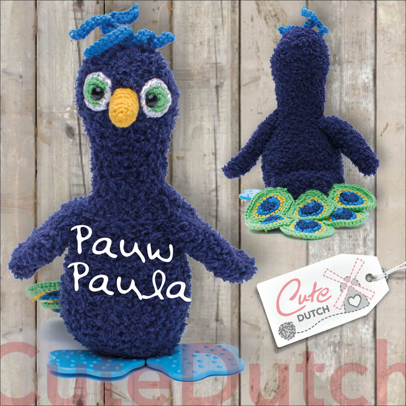 CuteDutch Haakpakketten Haakpakket: Bijtknuffel pauw Paula