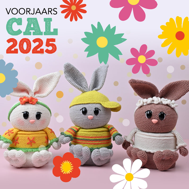 CuteDutch Haakpakketten Shelly (Liver/Ivory) Haakpakket: VoorjaarsCAL Snoeppothaasjes (pre-order)