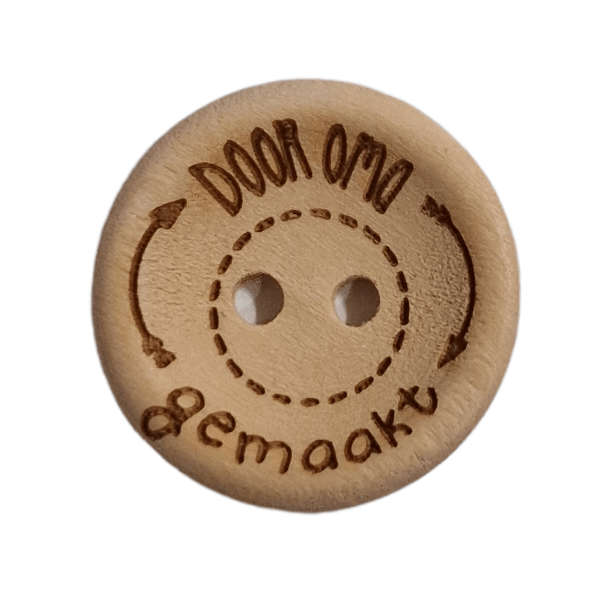 CuteDutch Knopen Houten knoop: Door oma gemaakt 20 mm