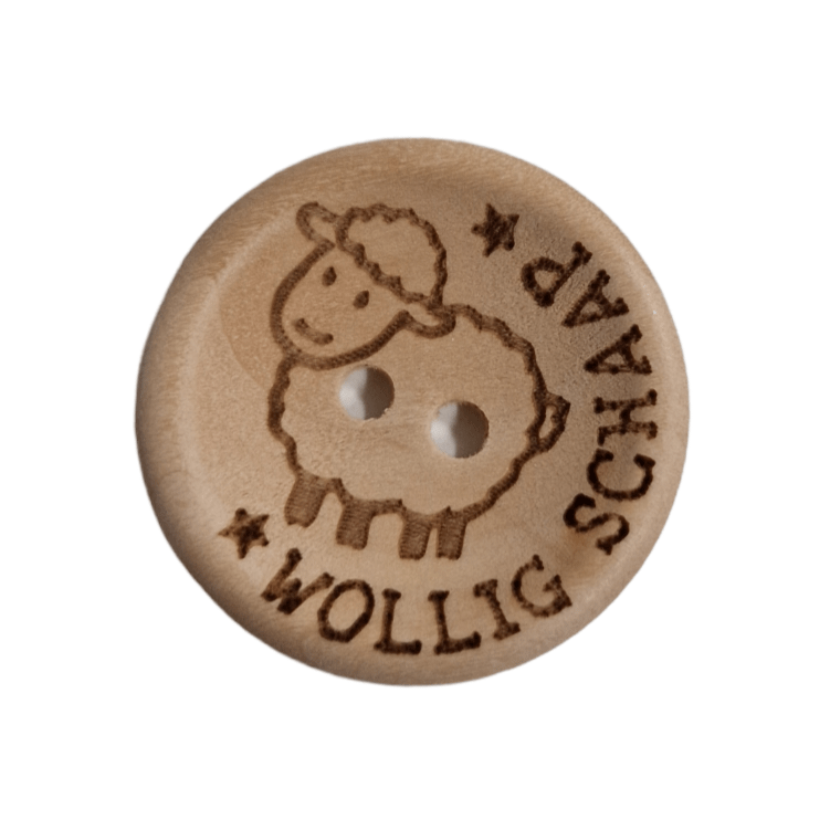 CuteDutch Knopen Houten knoop: Wollig Schaap