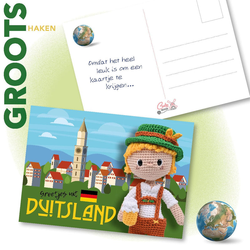 CuteDutch Stationary Ansichtkaart: Groetjes uit Duitsland