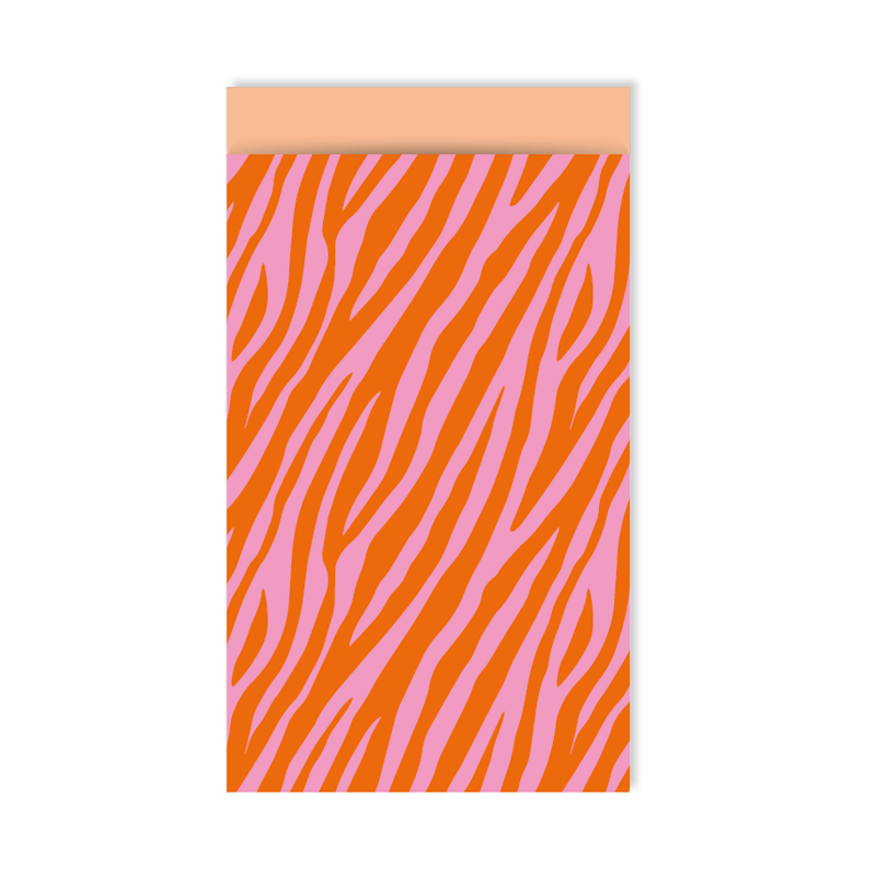CuteDutch Stationary Cadeauzakjes - Zebra Pink/Orange (10 stuks)