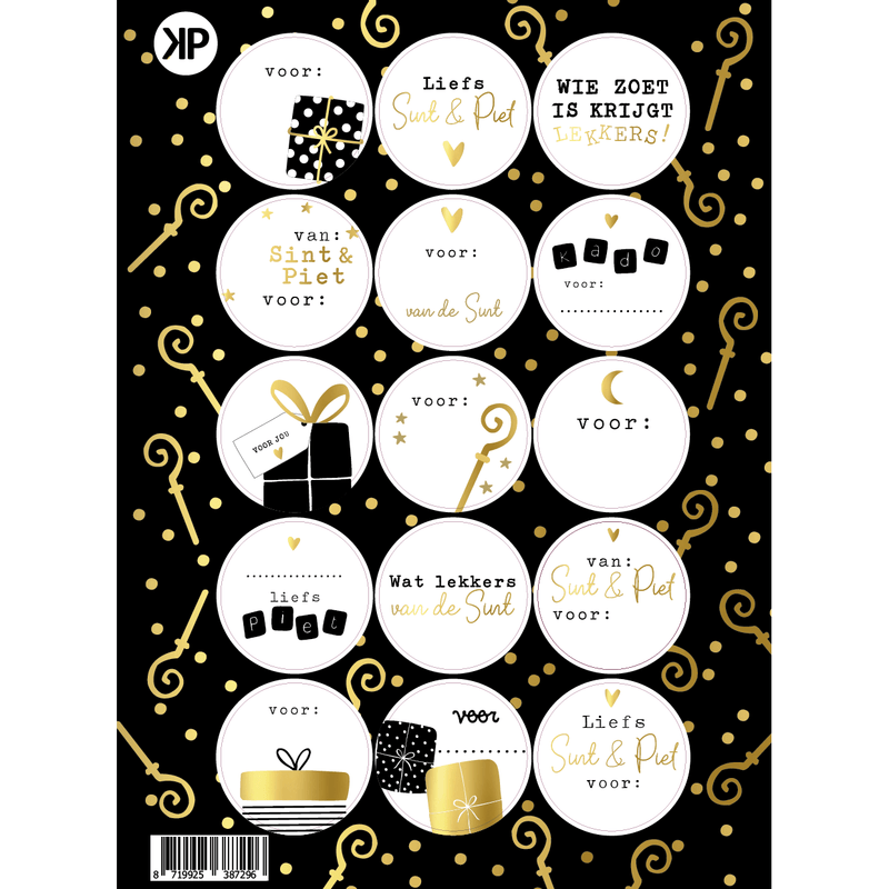 CuteDutch Stationary Stickers - Assortiment Luxe Sinterklaas