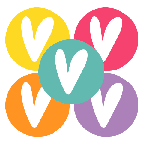 CuteDutch Stationary Stickers - Hearts Multicolor