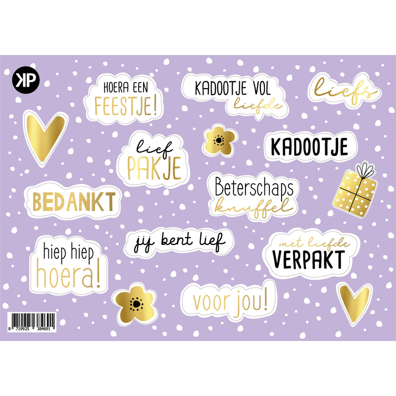 CuteDutch Stationary Stickervel - Feest