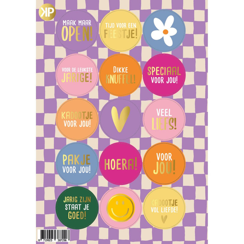 CuteDutch Stationary Stickervel - Handdraw grid