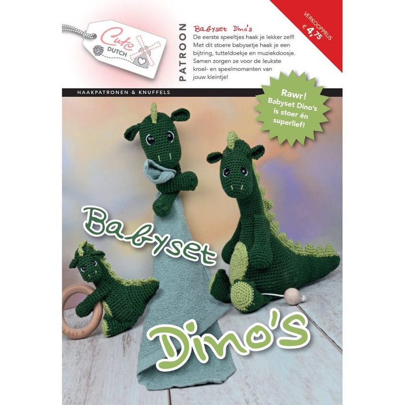 CuteDutch Uitgeverij Patroonboeken CuteDutch - Patroonboekje Babyset Dino's