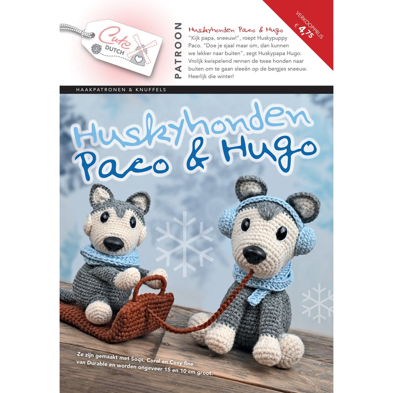 CuteDutch Uitgeverij Patroonboeken CuteDutch - Patroonboekje Huskyhonden Paco en Hugo