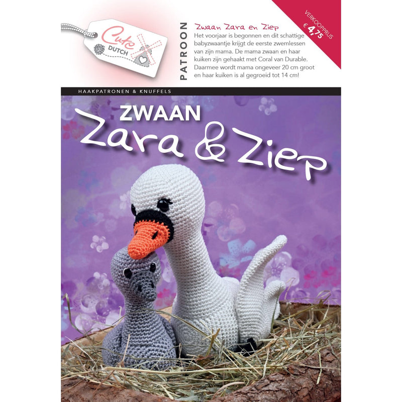 CuteDutch Uitgeverij Patroonboeken CuteDutch - Patroonboekje Zwaan Zara en Ziep
