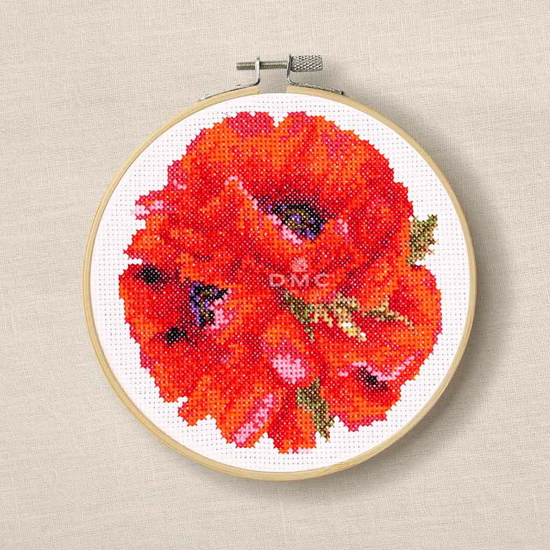 DMC Borduurpakketten Borduurpakket: DMC Scarlet Poppies