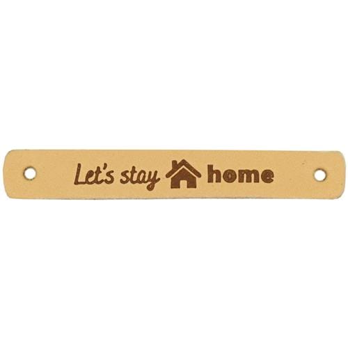Durable Labels 001 Durable - Leren Label Let's Stay Home (2 stuks)