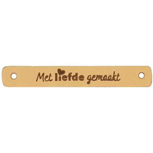 Durable Labels 001 Durable - Leren label Met Liefde Gemaakt (2 stuks)