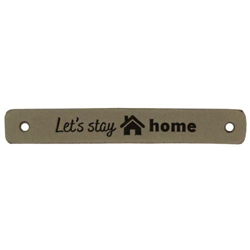 Durable Labels 001 Durable - Leren Label Let's Stay Home (2 stuks)