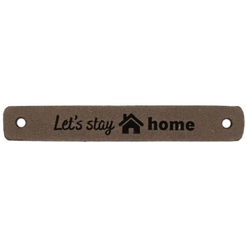 Durable Labels 001 Durable - Leren Label Let's Stay Home (2 stuks)