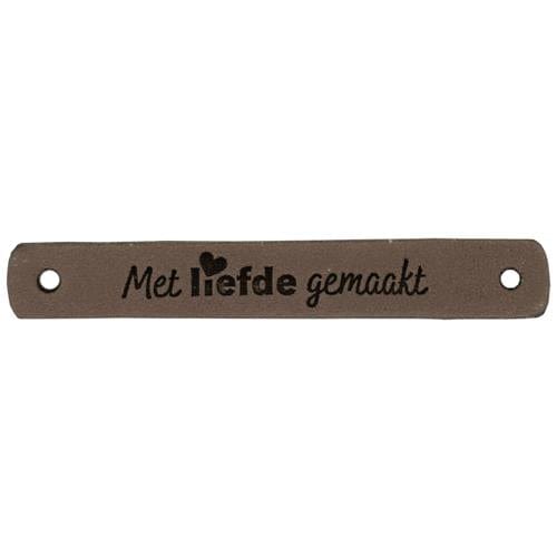 Durable Labels 001 Durable - Leren label Met Liefde Gemaakt (2 stuks)