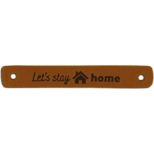 Durable Labels 001 Durable - Leren Label Let's Stay Home (2 stuks)