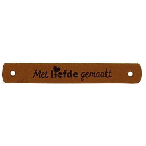 Durable Labels 001 Durable - Leren label Met Liefde Gemaakt (2 stuks)