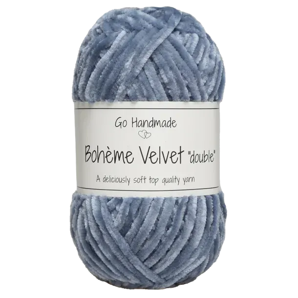 Go Handmade Wol & Garens Go Handmade Bohème Velvet Double 17626 Jeans Blue