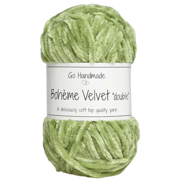 Go Handmade Wol & Garens Go Handmade Bohème Velvet Double 17672 Peridot Green
