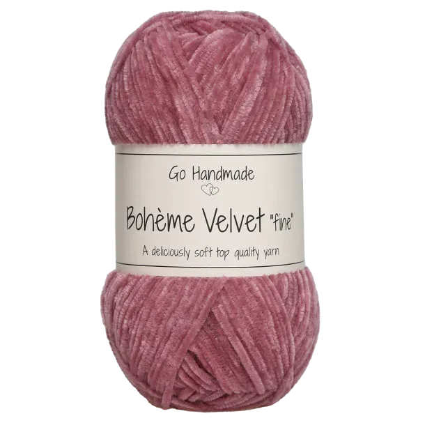 Go Handmade Wol & Garens Go Handmade Bohème Velvet Fine 17603 Raspberry