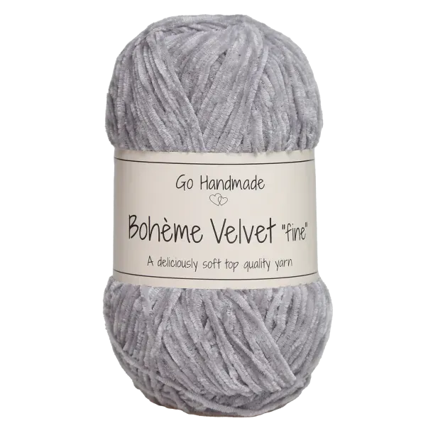 Go Handmade Wol & Garens Go Handmade Bohème Velvet Fine 17604 Grey