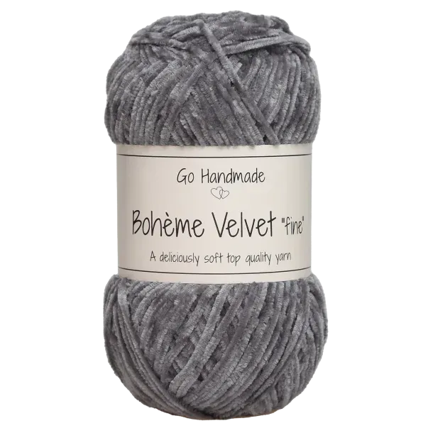 Go Handmade Wol & Garens Go Handmade Bohème Velvet Fine 17605 Dark Grey