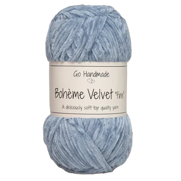 Go Handmade Wol & Garens Go Handmade Bohème Velvet Fine 17606 Jeans Blue