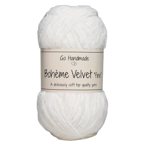 Go Handmade Wol & Garens Go Handmade Bohème Velvet Fine 17614 Snow White