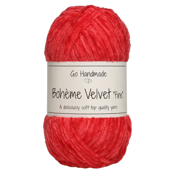 Go Handmade Wol & Garens Go Handmade Bohème Velvet Fine 17619 Warm Red