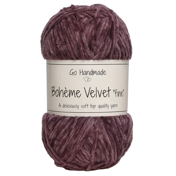 Go Handmade Wol & Garens Go Handmade Bohème Velvet Fine 17680 Dark Lavender