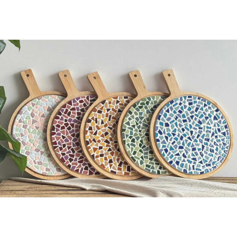 Little Creations DIY-Pakketten Blauw DIY-pakket: Mozaïek Ronde Borrelplank