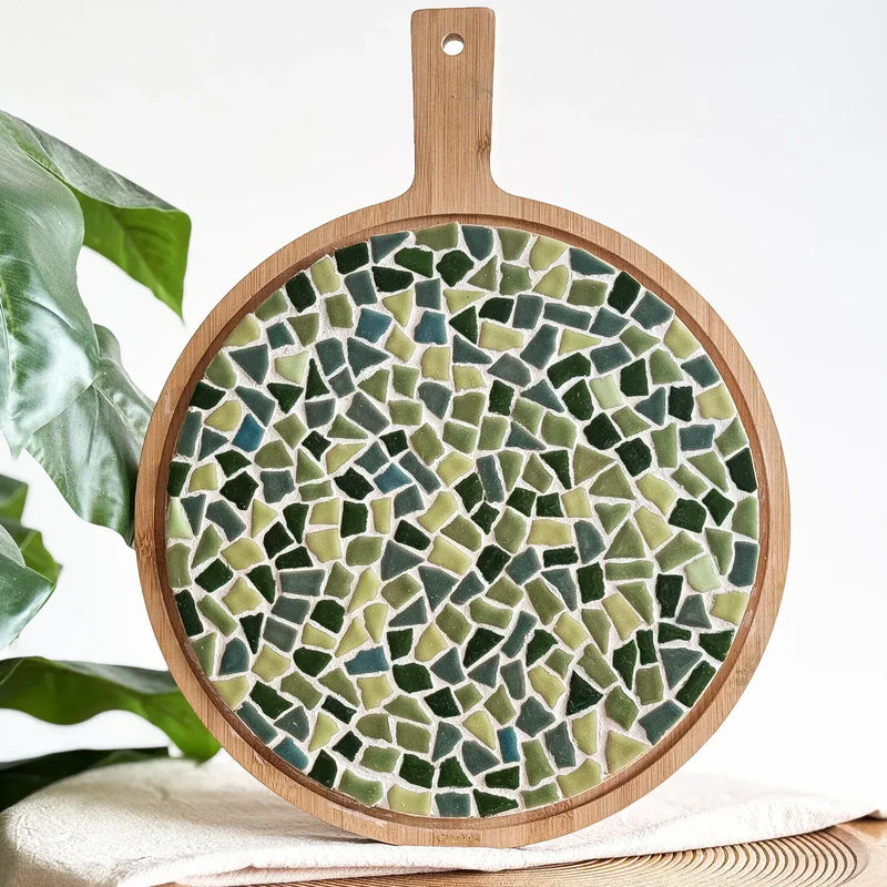 Little Creations DIY-Pakketten Blauw DIY-pakket: Mozaïek Ronde Borrelplank