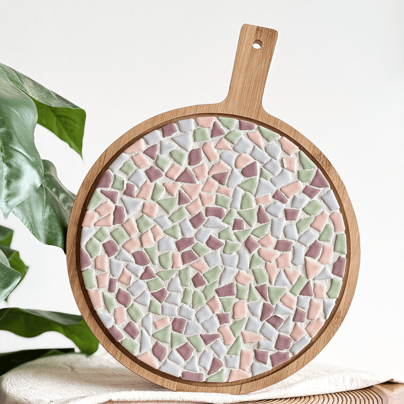 Little Creations DIY-Pakketten Blauw DIY-pakket: Mozaïek Ronde Borrelplank