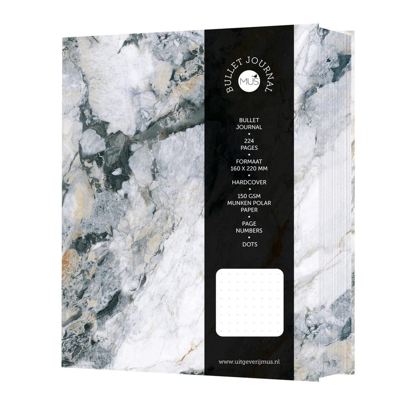 MUS Boeken MUS Bullet Journal - marble