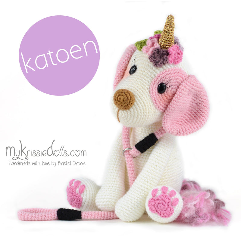 MyKrissieDolls Garenpakketten Garenpakket: Eenhoornhondje Emma - Katoen