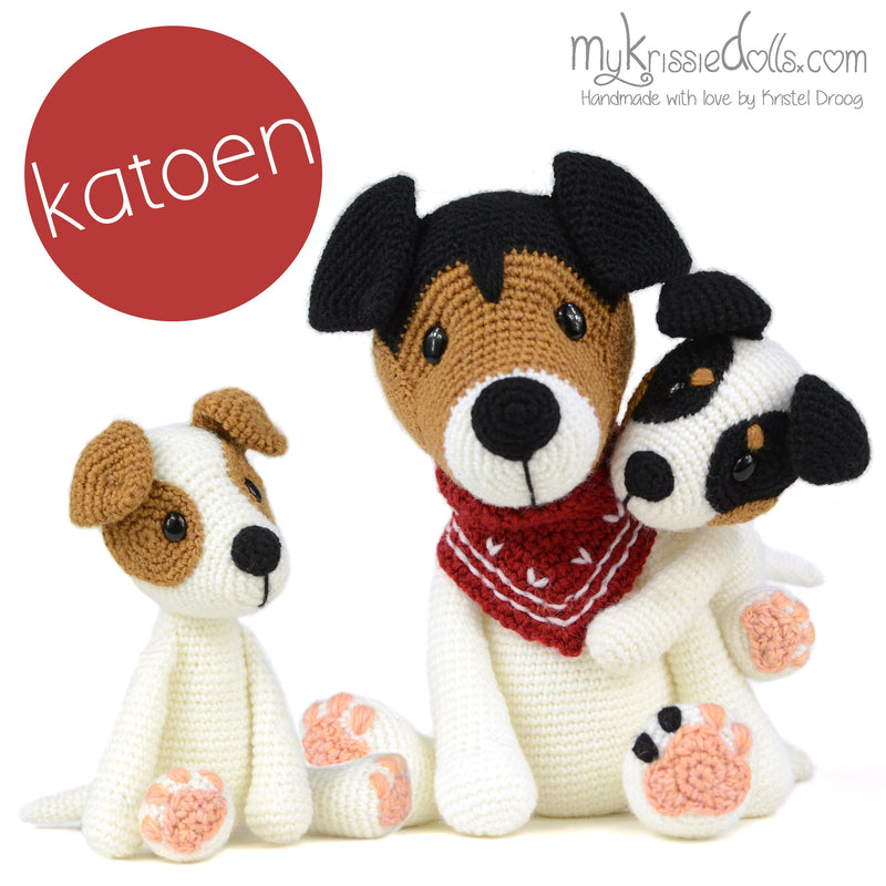 MyKrissieDolls Garenpakketten Garenpakket: Jack Russell Noa met pups - Katoen
